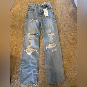 New High waisted distressed jeans